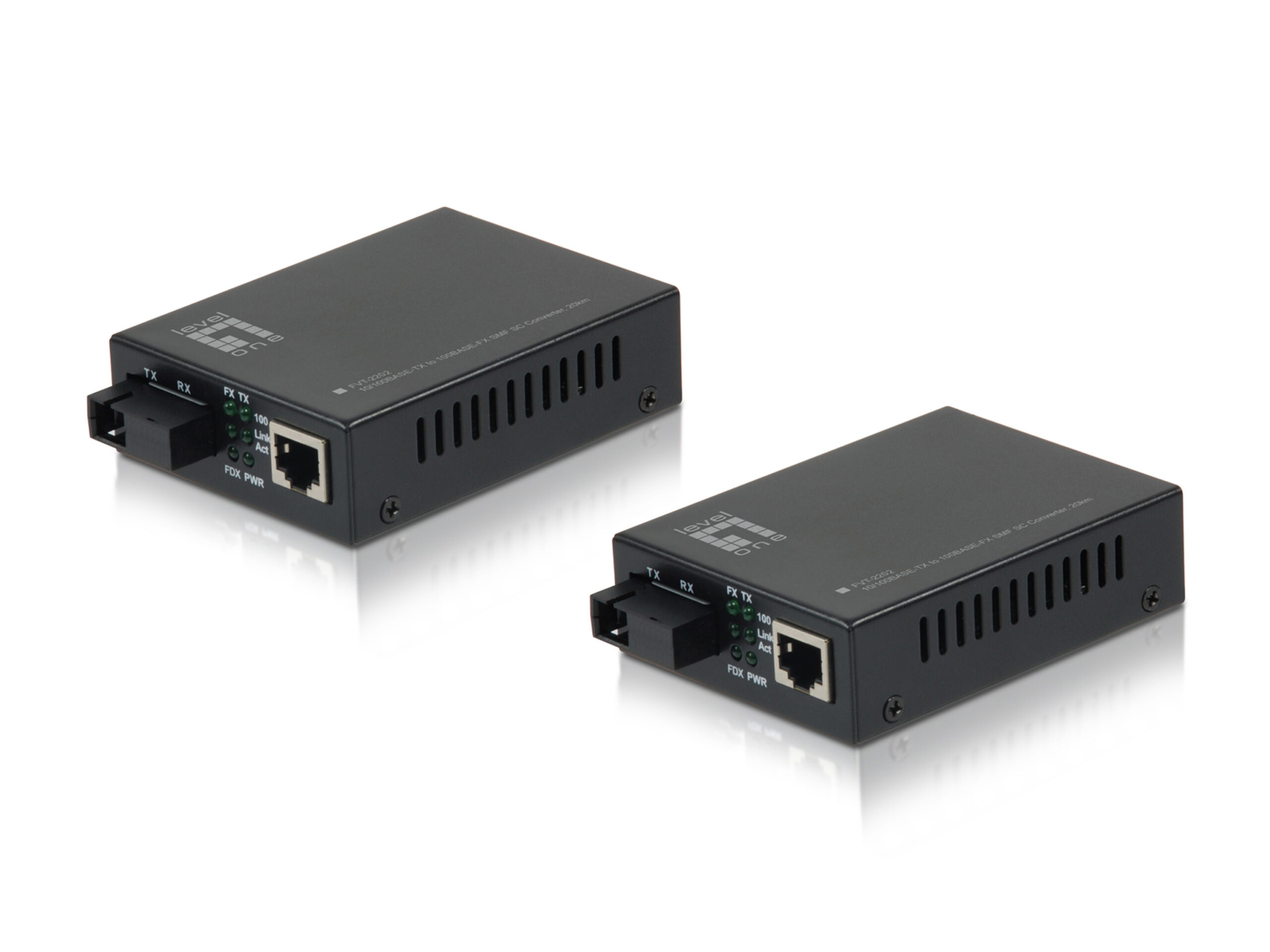 LevelOne FVT-2202 netwerk media converter 100 Mbit/s Zwart - Afbeelding 2