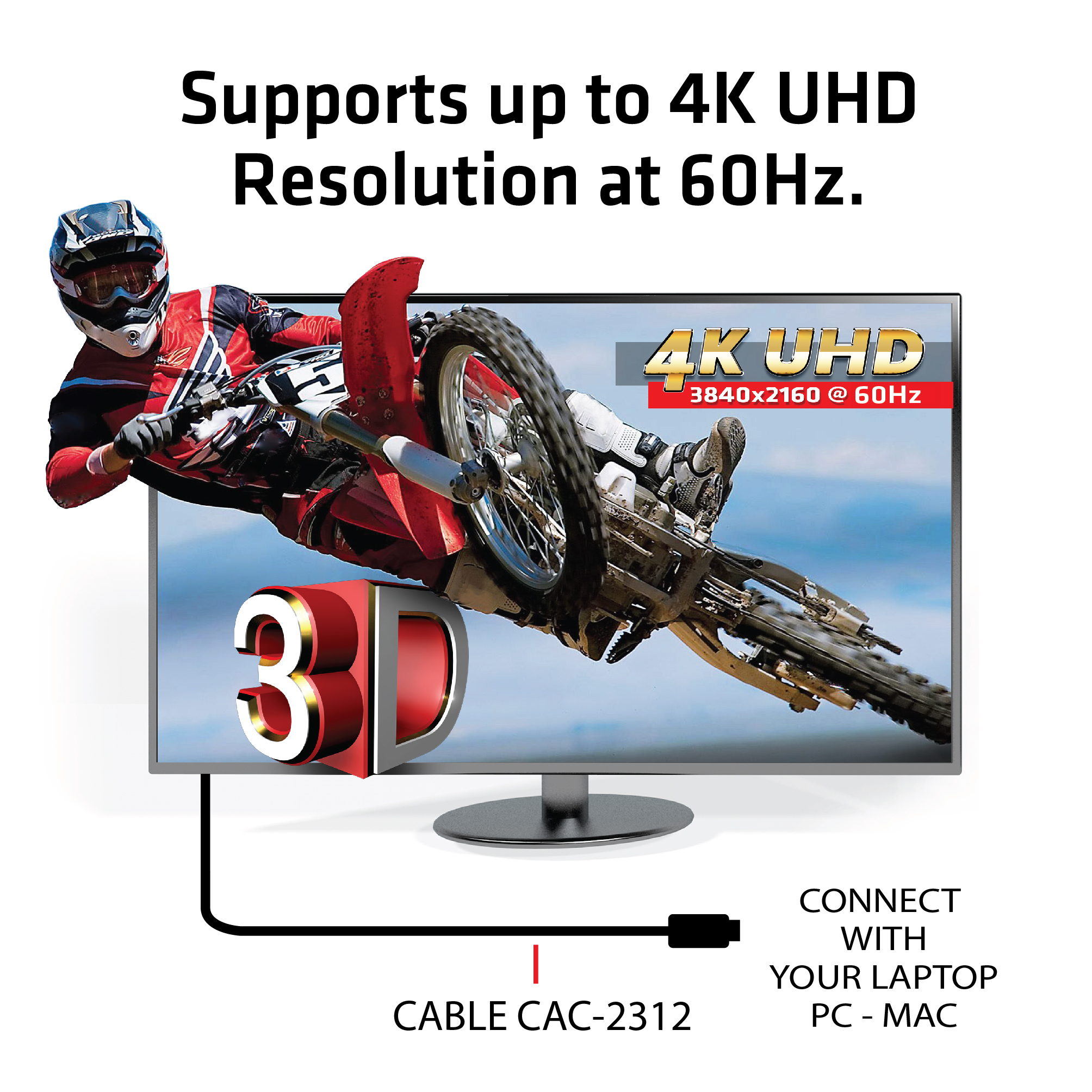 CLUB3D HDMI 2.0 4K60Hz UHD Cable 5m - Afbeelding 7