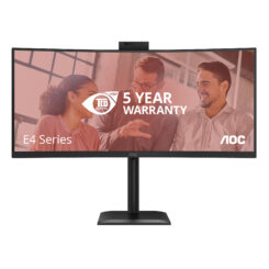 AOC CU34E4CW/75 computer monitor 86,4 cm (34") 3440 x 1440 Pixels Zwart - Afbeelding 3