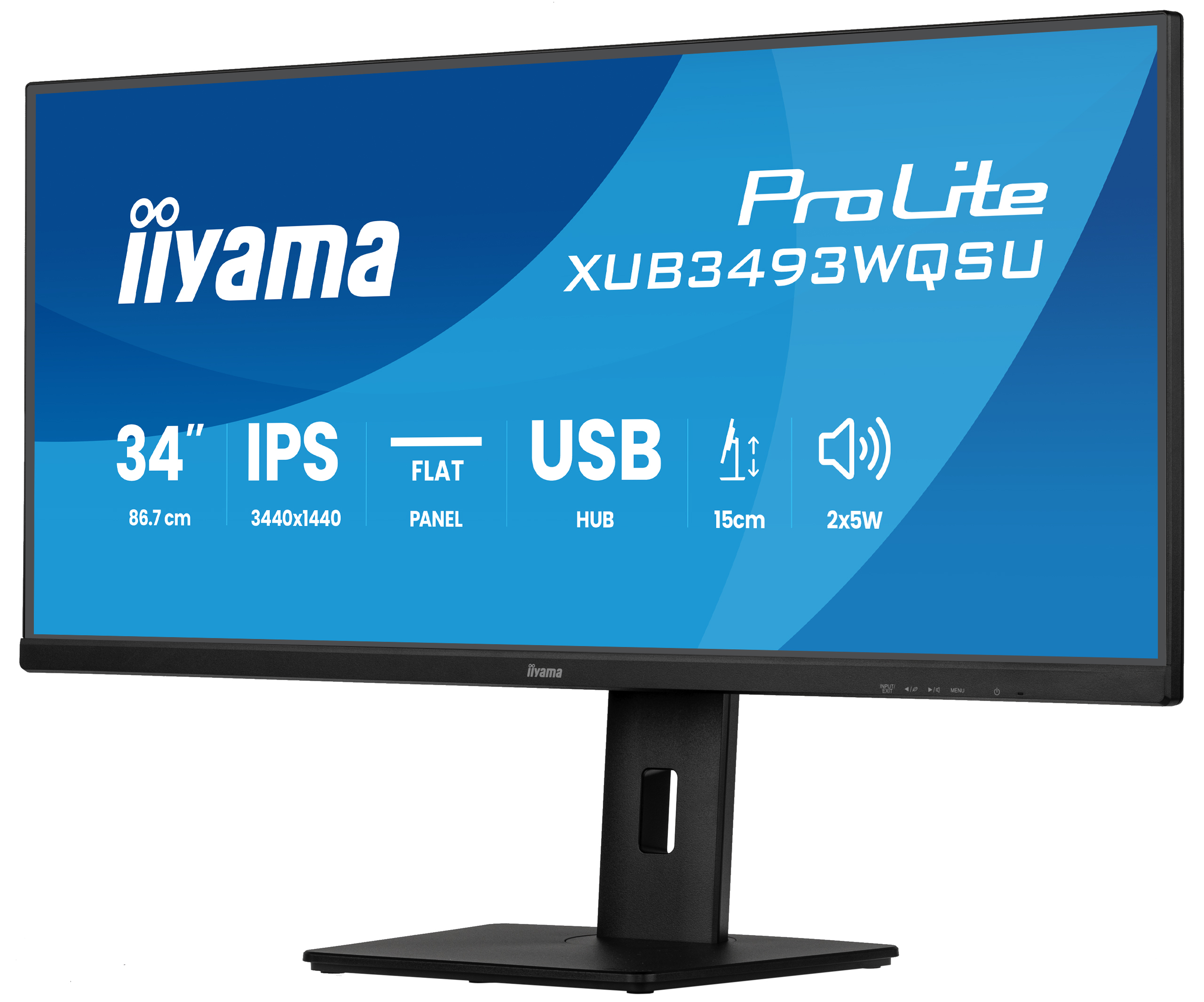 iiyama ProLite XUB3493WQSU-B6 computer monitor 86,4 cm (34") 3440 x 1440 Pixels UltraWide Quad HD LED Zwart - Afbeelding 4