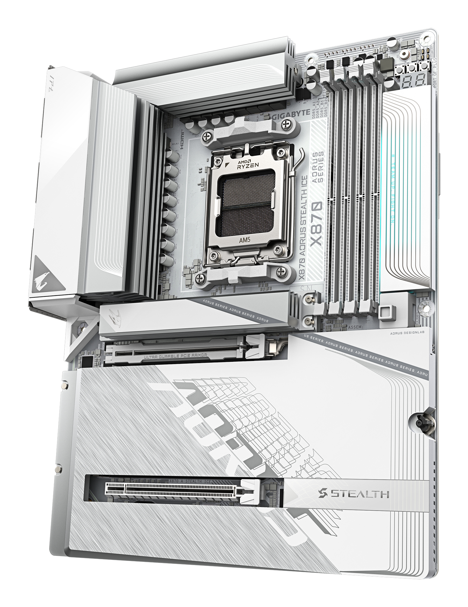 GIGABYTE X870 AORUS STEALTH ICE AMD X870 Socket AM5 ATX - Afbeelding 6