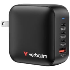 Verbatim Mini GaN Charger 100W Universeel Zwart AC Snel opladen Binnen - Afbeelding 2