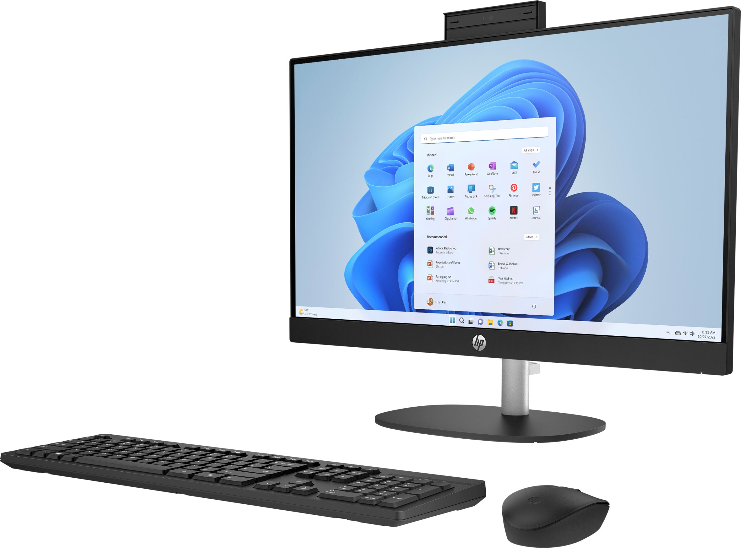 HP 24-cr0055nd Intel® Core™ i5 i5-1335U 60,5 cm (23.8") 1920 x 1080 Pixels Alles-in-één-pc 8 GB DDR4-SDRAM 512 GB SSD Windows 11 Home Wi-Fi 6 (802.11ax) Zwart - Afbeelding 3