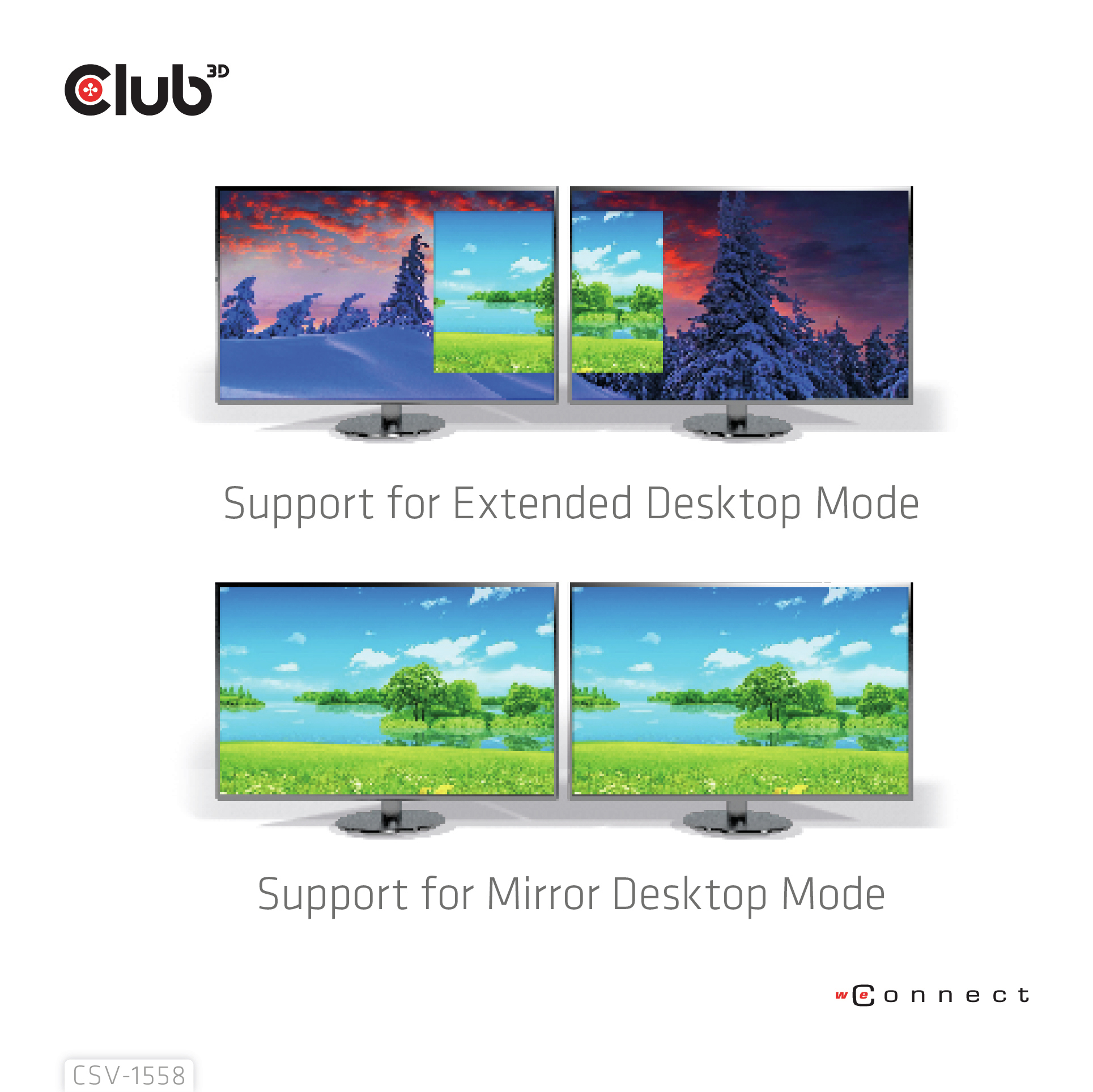 CLUB3D USB-C® Hub to Dual HDMI™ 4K60Hz M/F+PD3.0 100 Watt - Afbeelding 5