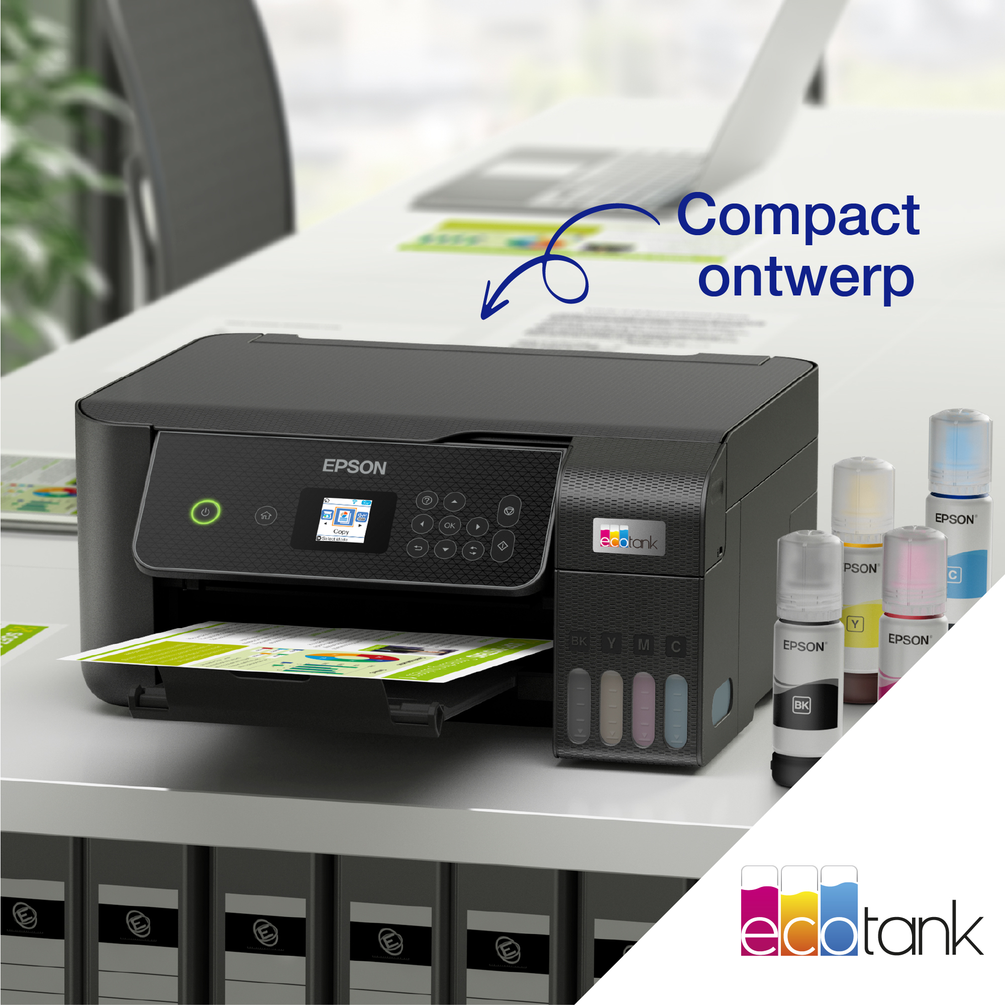 Epson EcoTank ET-2870 A4 multifunctionele Wi-Fi-printer met inkttank, inclusief tot 3 jaar inkt - Afbeelding 9