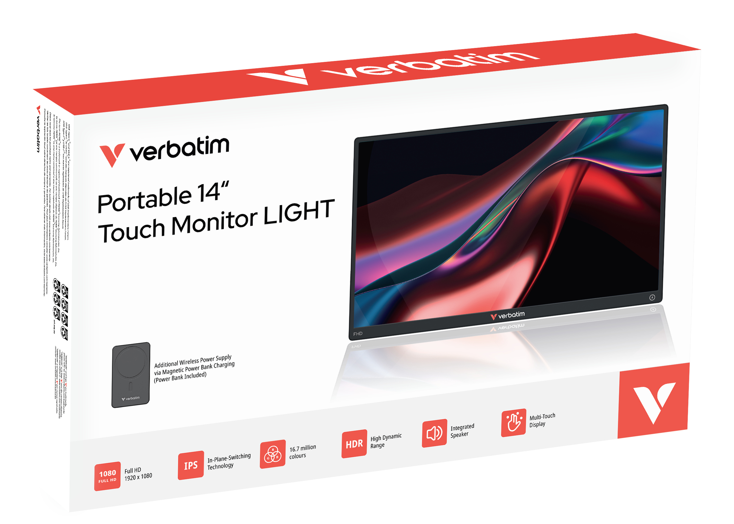 Verbatim 32088 Draagbare televisie en monitoor Draagbare monitor Zwart 35,6 cm (14") LED 1920 x 1080 Pixels - Afbeelding 5