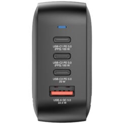 Verbatim Mini GaN Charger 100W Universeel Zwart AC Snel opladen Binnen - Afbeelding 3