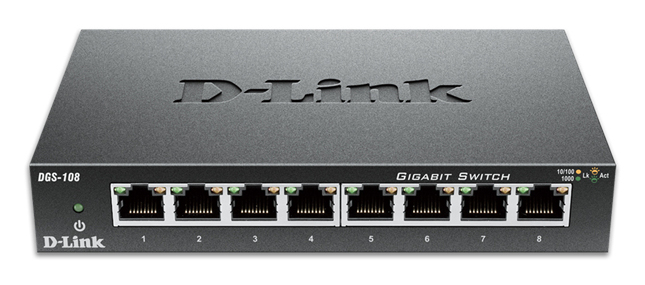 D-Link DGS-108 Zwart