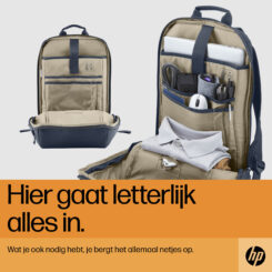 HP Travel 15,6 Laptop Backpack, 18 liter, Iron Grey - Afbeelding 7