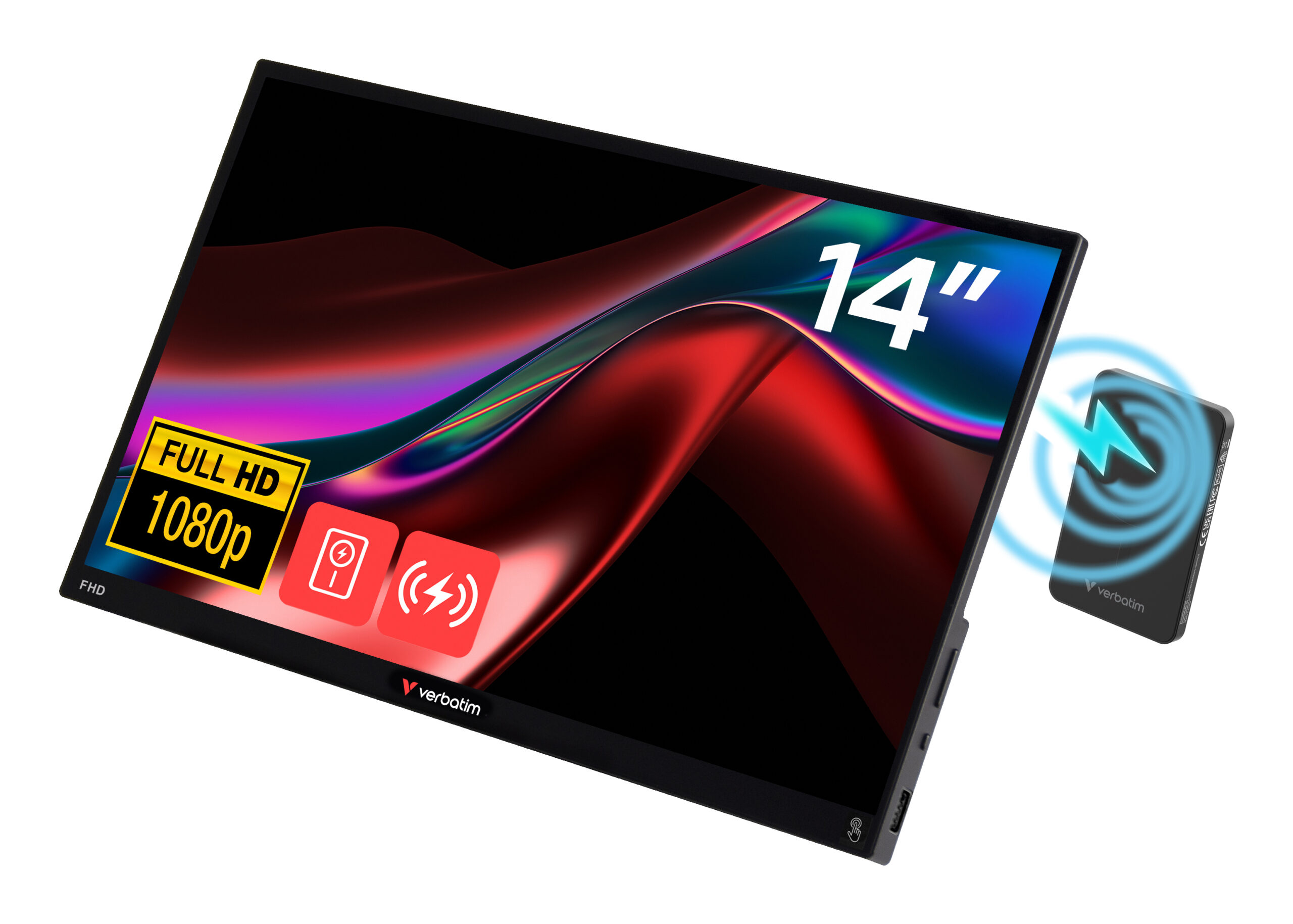 Verbatim 32088 Draagbare televisie en monitoor Draagbare monitor Zwart 35,6 cm (14") LED 1920 x 1080 Pixels - Afbeelding 2