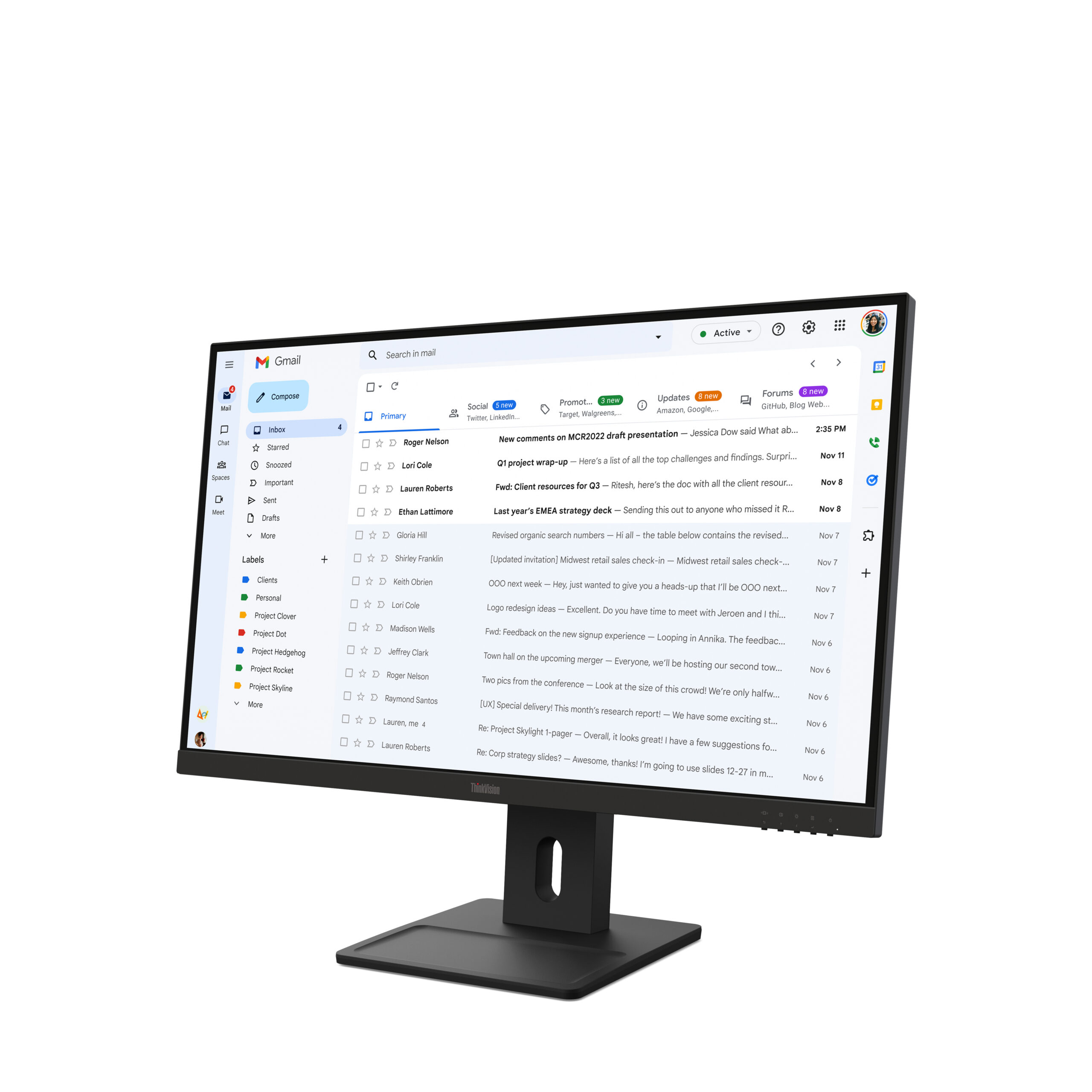 Lenovo ThinkVision E27-40 Monitor - Afbeelding 4