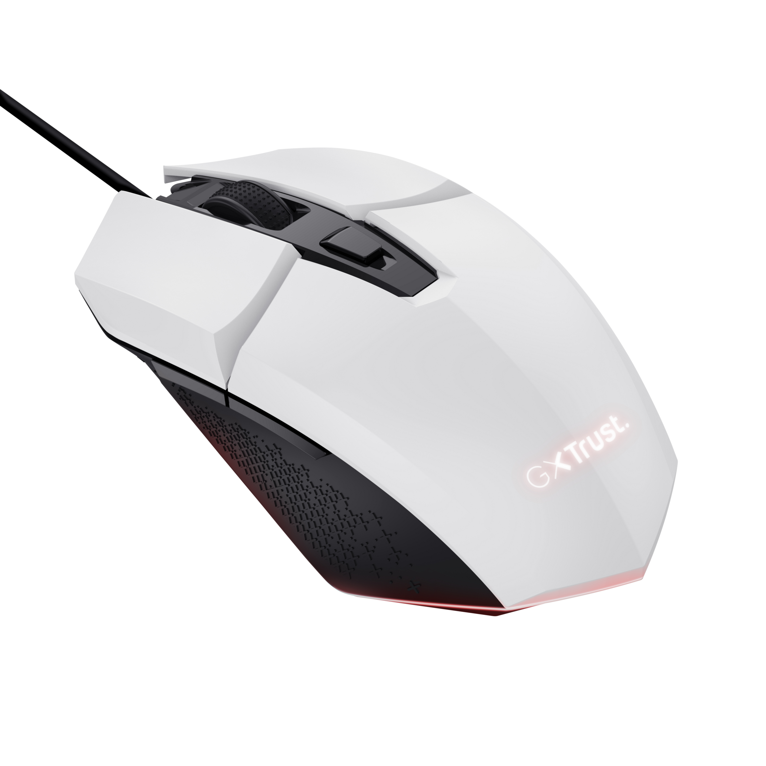 Trust GXT 109W Felox Gaming Muis - Bedrade gamingmuis – 6 programmeerbare knoppen – 6400 DPI – Wit - Afbeelding 4