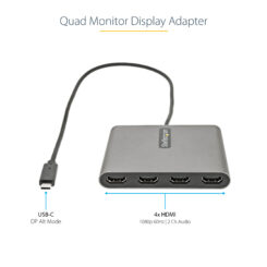 StarTech.com USB-C naar Quad HDMI Adapter, USB-C naar 4x HDMI Monitor Converter voor Windows (niet compatibel met macOS/ChromeOS/Linux) - TAA - Afbeelding 6