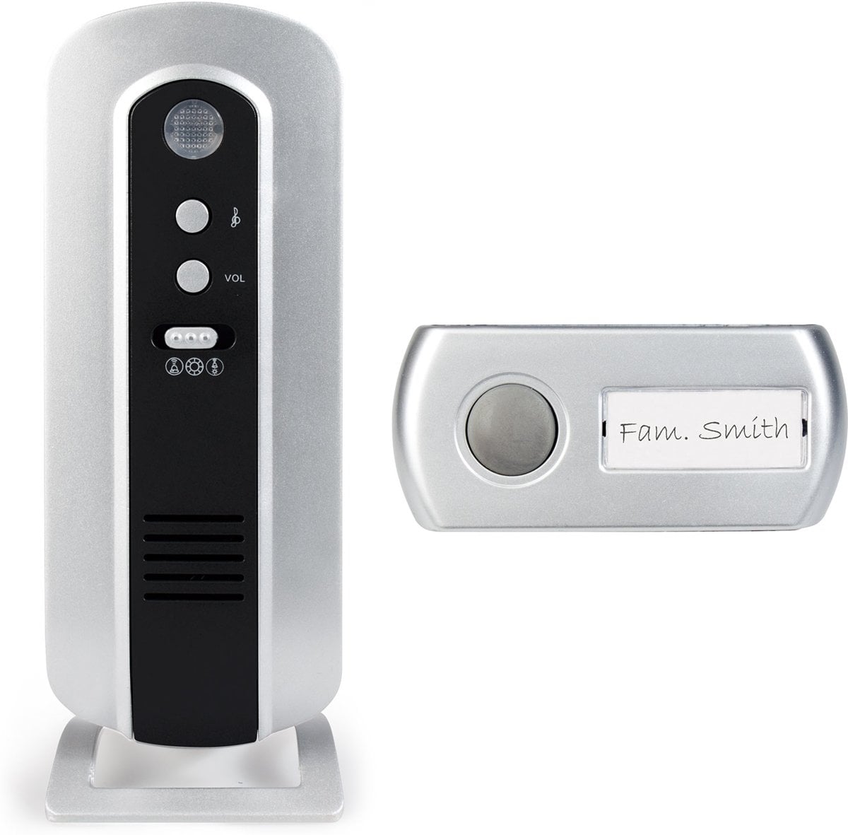 ADB-17 Alecto Draadloze Deurbel Black/Silver