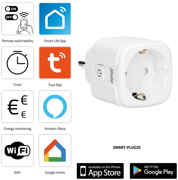 Alecto Smart WiFi Power Socket + Power Meter White - Afbeelding 3