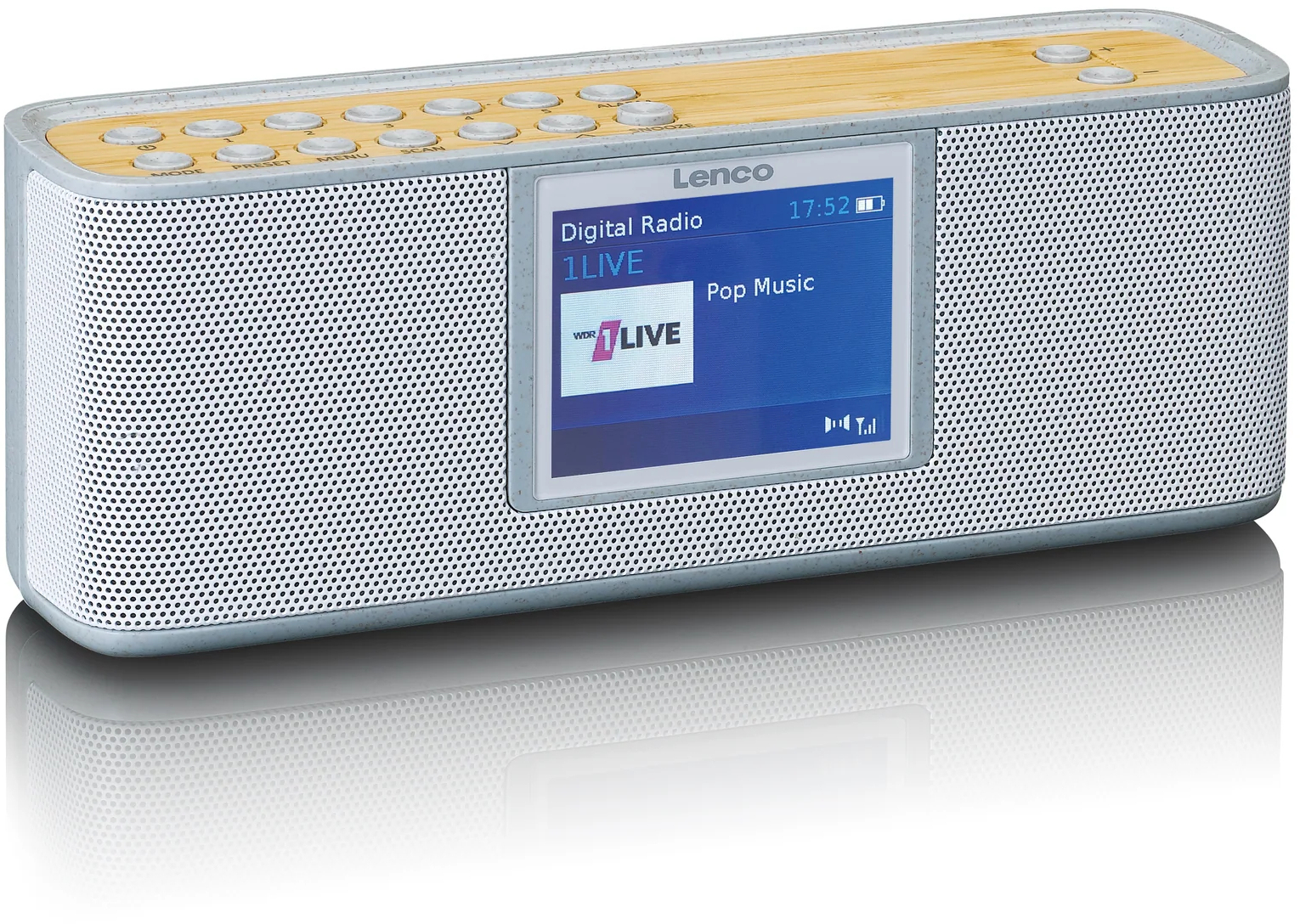 PDR-046GY Lenco Portable Eco DAB+ Bluetooth Radio Grey - Afbeelding 4