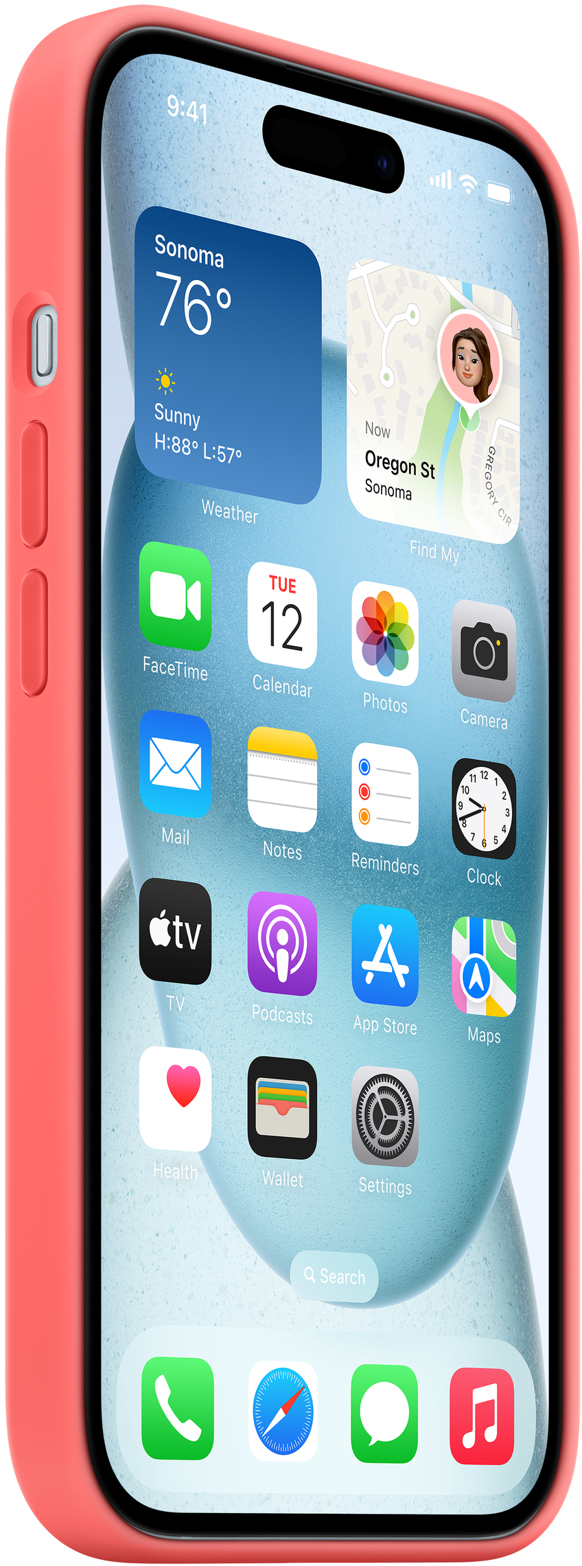 MT163ZM/A Apple Silicone Case with MagSafe iPhone 15 Plus Guave - Afbeelding 2