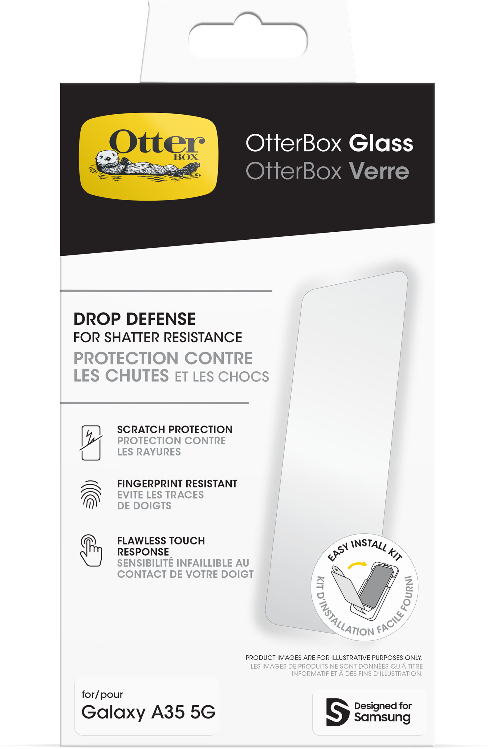 OtterBox Glass Screen Protector Samsung Galaxy A35 5G Clear - Afbeelding 3