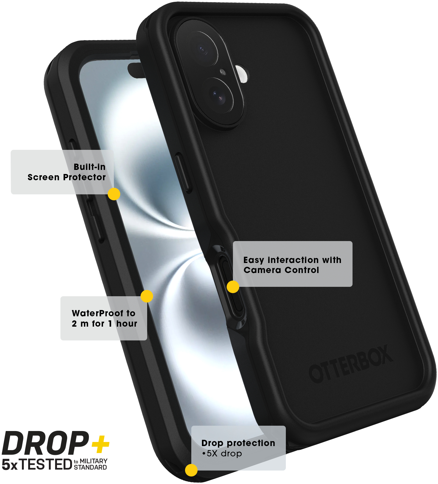 OtterBox Fre for MagSafe Case Apple iPhone 16 Pro Black - Afbeelding 4