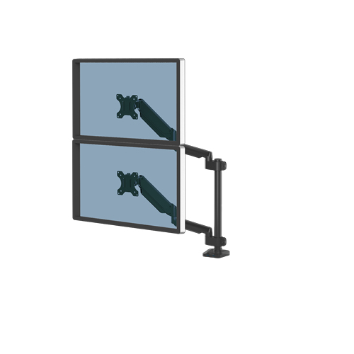 Fellowes Platinum Series dubbele verticale monitorarm - zwart