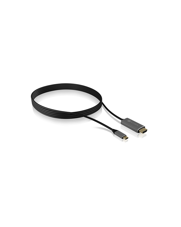 ICY BOX IB-CB020-C HDMI kabel 1,8 m HDMI Type A (Standaard) Zwart, Zilver - Afbeelding 2