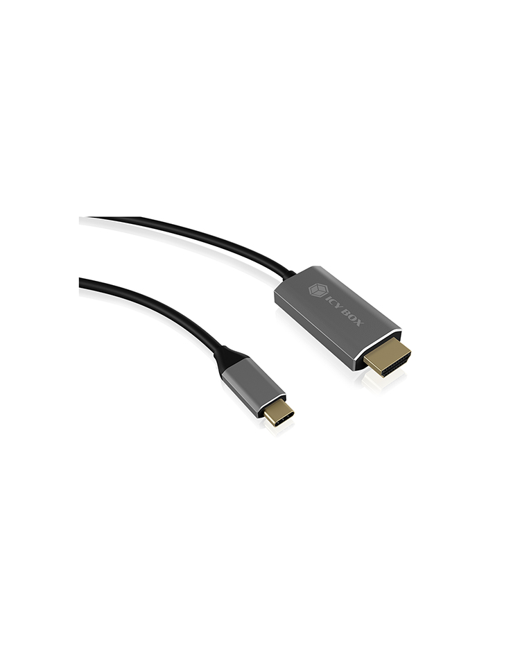 ICY BOX IB-CB020-C HDMI kabel 1,8 m HDMI Type A (Standaard) Zwart, Zilver - Afbeelding 3