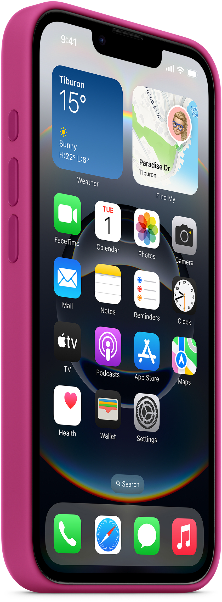 MD3W4ZM/A Apple Silicone Case iPhone 16e Fuchsia - Afbeelding 2