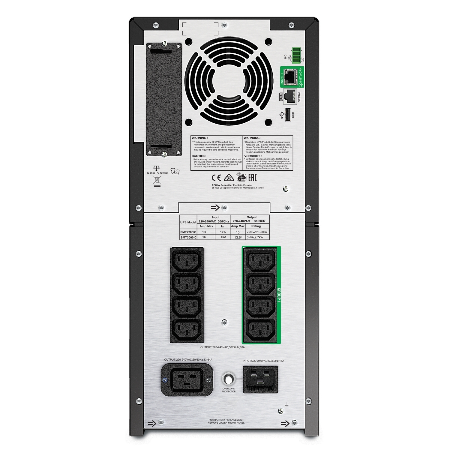 APC Smart-UPS SMT3000IC - 8x C13, 1x C19, USB, SmartConnect, 3000VA - Afbeelding 3