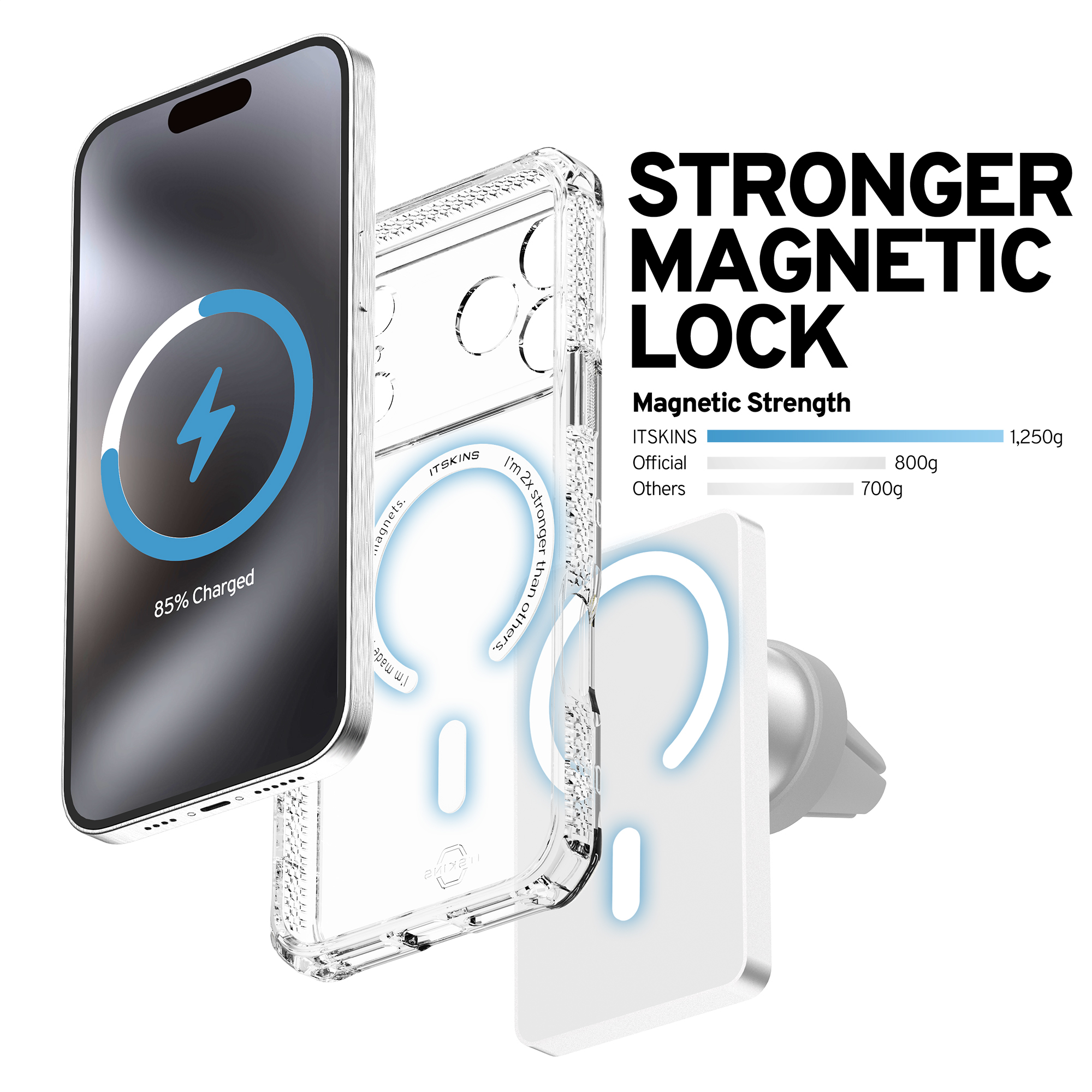 ITSKINS Level 2 HybridMagClear_R for Apple iPhone 17 Pro Transparent - Afbeelding 7