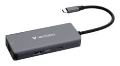 Verbatim USB-C essentiële multipoort hub 6 poorten: RJ45, HDMI, USB-C PD, 3 x USB-A 3.2 Gen 1 - Afbeelding 2