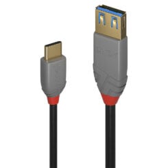 Lindy 36895 USB-kabel USB 3.2 Gen 2 (3.1 Gen 2) 0,15 m USB C USB A 10 Gbit/s Zwart - Afbeelding 2