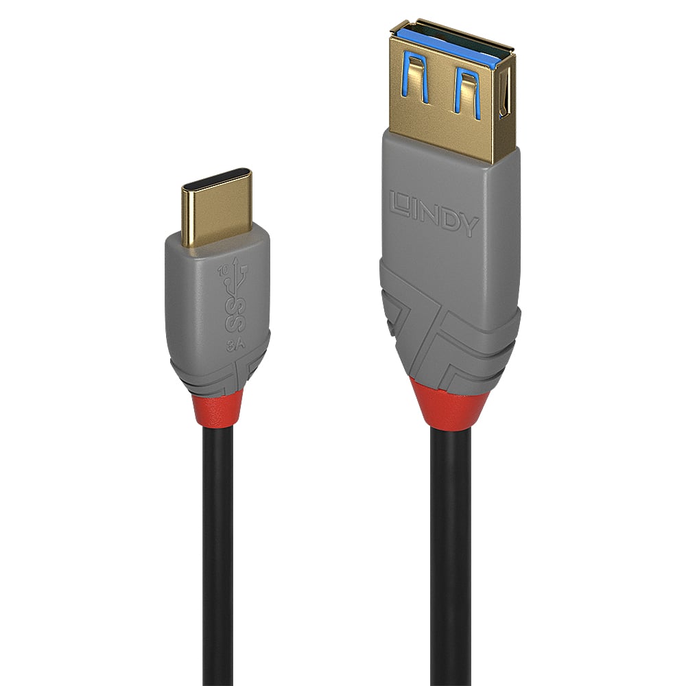 Lindy 36895 USB-kabel USB 3.2 Gen 2 (3.1 Gen 2) 0,15 m USB C USB A 10 Gbit/s Zwart - Afbeelding 2