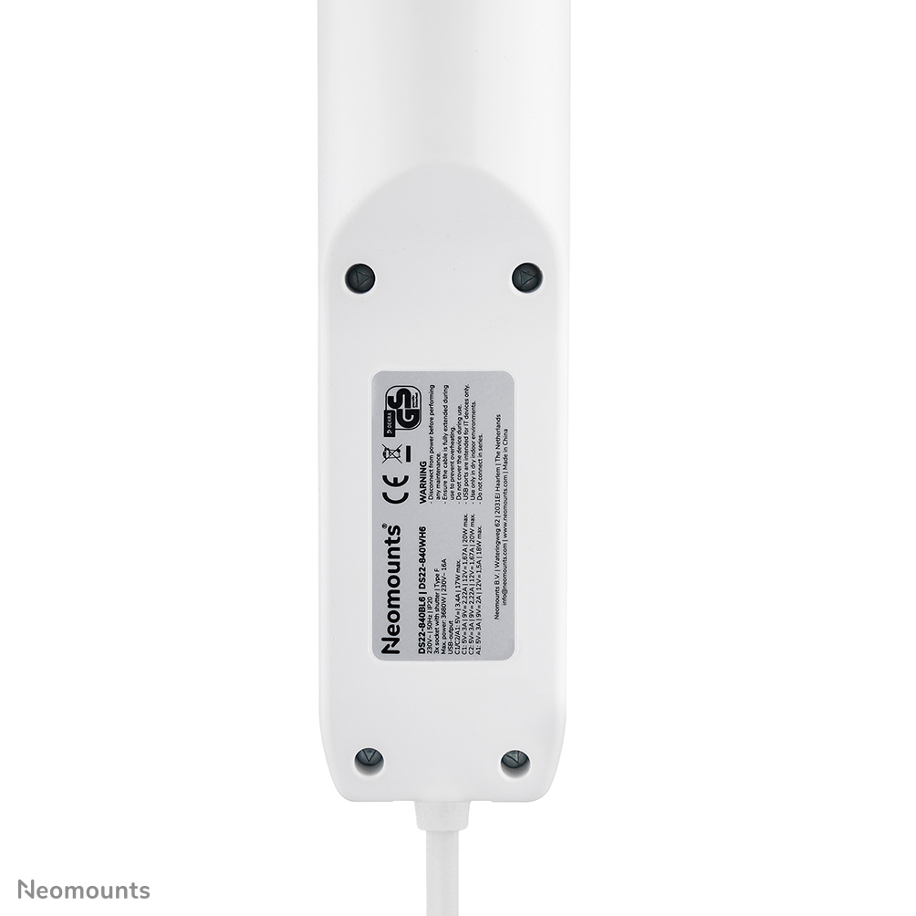 Neomounts DS22-840WH6 Bureaucontactdoos met klem en USB-C en USB-A poorten - Quick-charge - Afbeelding 11
