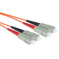 ACT 2 meter LSZH Multimode 62.5/125 OM1 glasvezel patchkabel duplex met SC connectoren