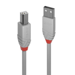 Lindy 36682 USB-kabel USB 2.0 1 m USB A USB B 0,48 Gbit/s Grijs - Afbeelding 2