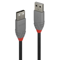 Lindy 36690 USB-kabel USB 2.0 0,2 m USB A Zwart