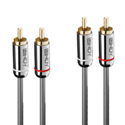 Lindy 35348 audio kabel 5 m 2 x RCA Antraciet