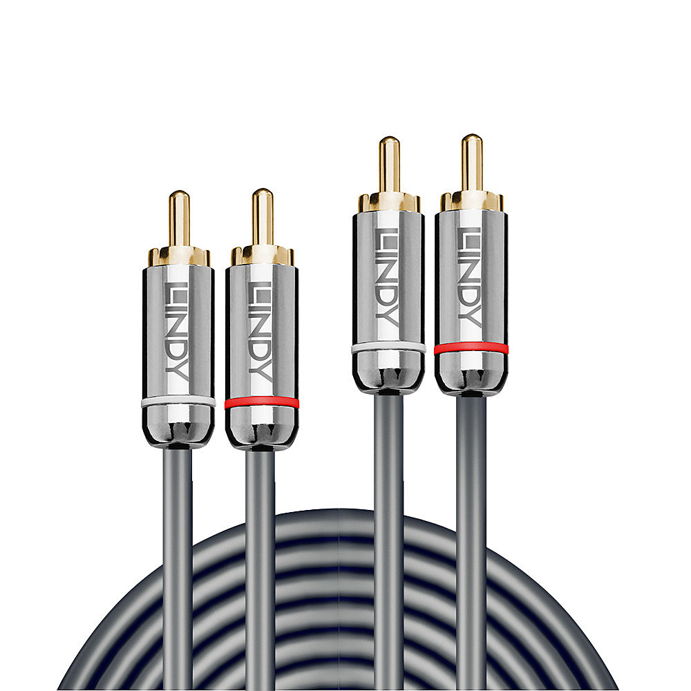 Lindy 35349 audio kabel 10 m 2 x RCA Antraciet - Afbeelding 3