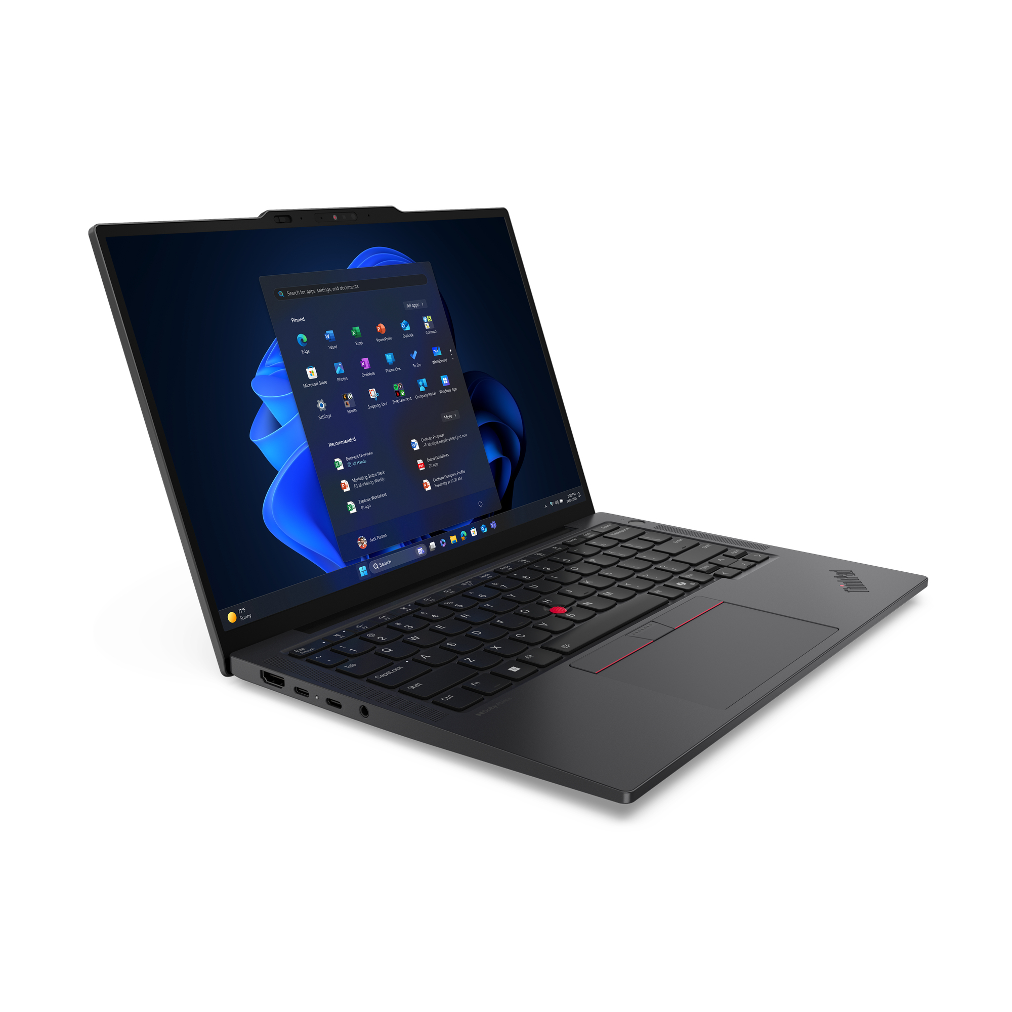Lenovo ThinkPad X13 Gen 6 (Intel) Intel Core Ultra 5 225U Laptop 33,8 cm (13.3") WUXGA 16 GB LPDDR5x-SDRAM 512 GB SSD Wi-Fi 6E (802.11ax) Windows 11 Pro Engels Zwart - Afbeelding 6