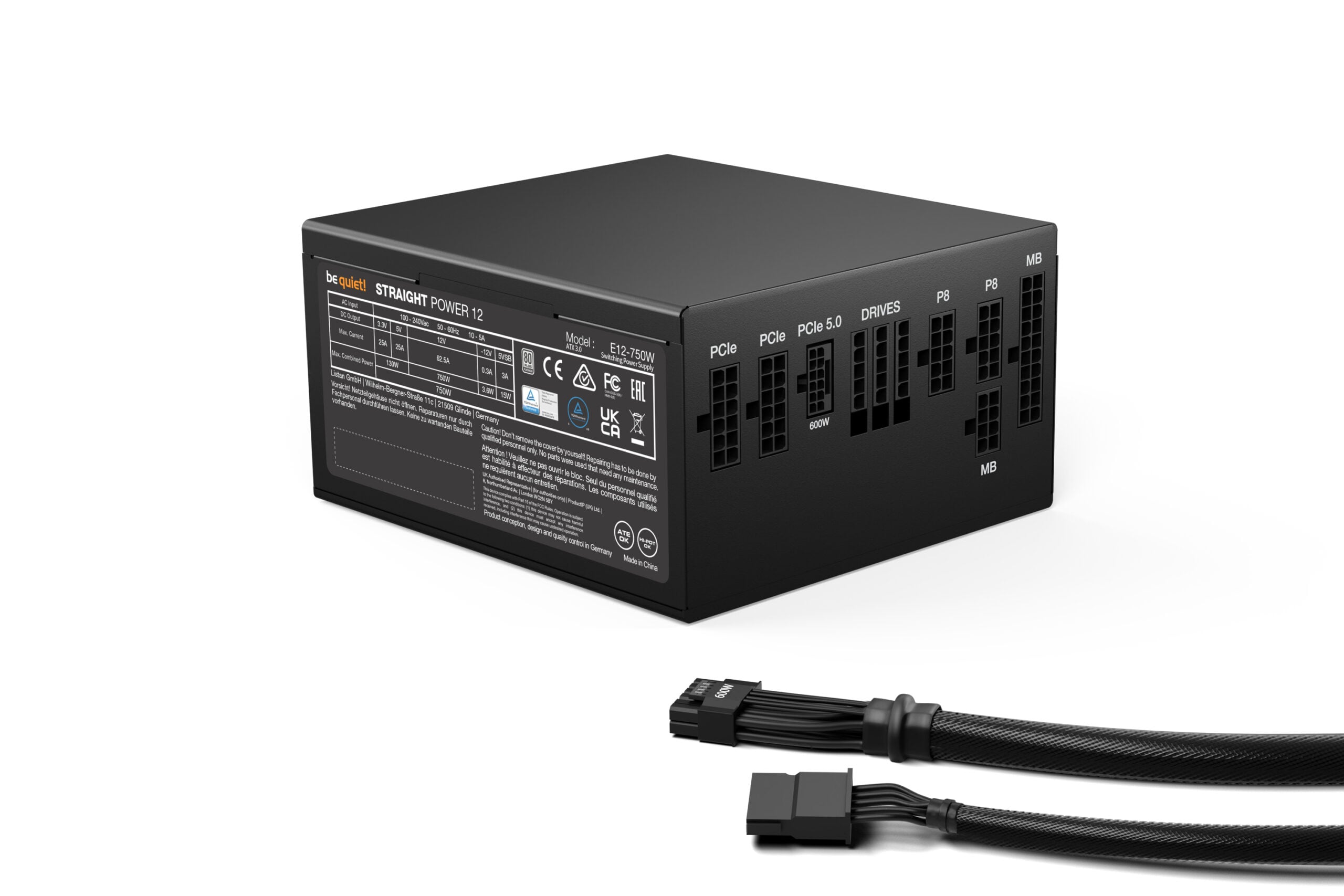 be quiet! Straight Power 12 power supply unit 750 W 20+4 pin ATX ATX Zwart - Afbeelding 3