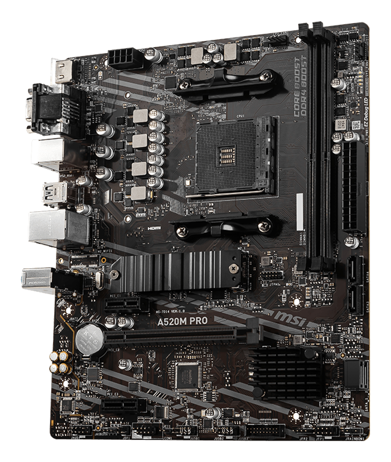 MSI A520M PRO moederbord AMD A520 Socket AM4 micro ATX - Afbeelding 3