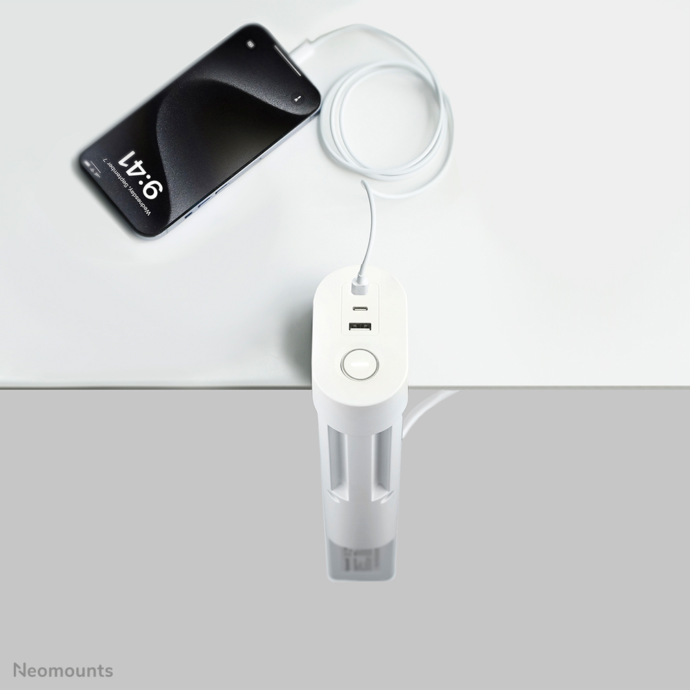 Neomounts DS22-840WH6 Bureaucontactdoos met klem en USB-C en USB-A poorten - Quick-charge - Afbeelding 9