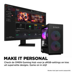 HP OMEN 35L GT16-0160nd Intel® Core™ i7 i7-14700F 16 GB DDR5-SDRAM 1 TB SSD NVIDIA GeForce RTX 5060 Windows 11 Home Tower PC Zwart - Afbeelding 6