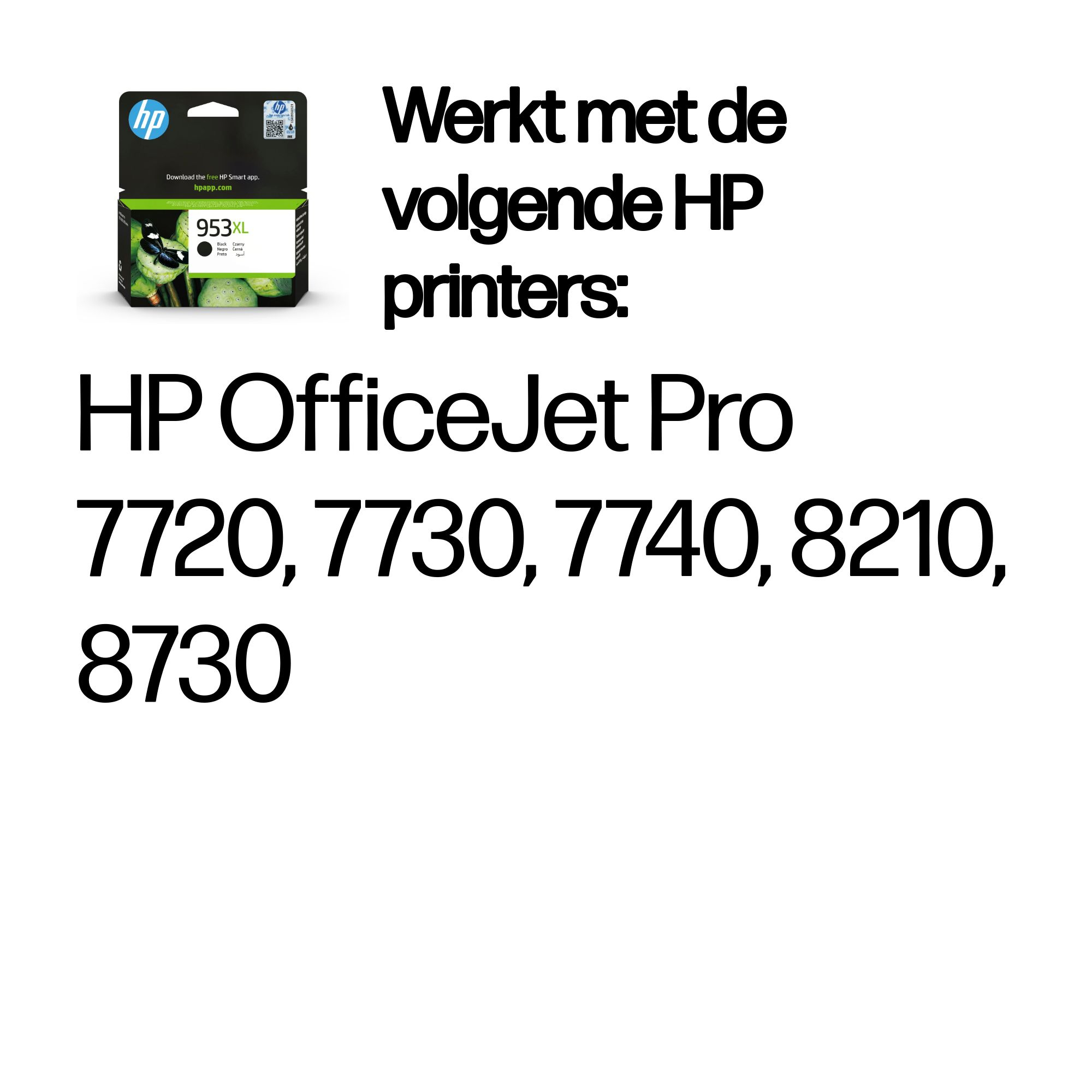 HP 953XL originele high-capacity zwarte inktcartridge - Afbeelding 3