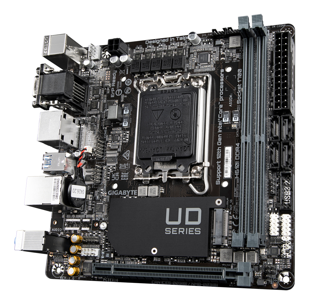 GIGABYTE H610I DDR4 moederbord Intel H610 Express LGA 1700 mini ITX - Afbeelding 5