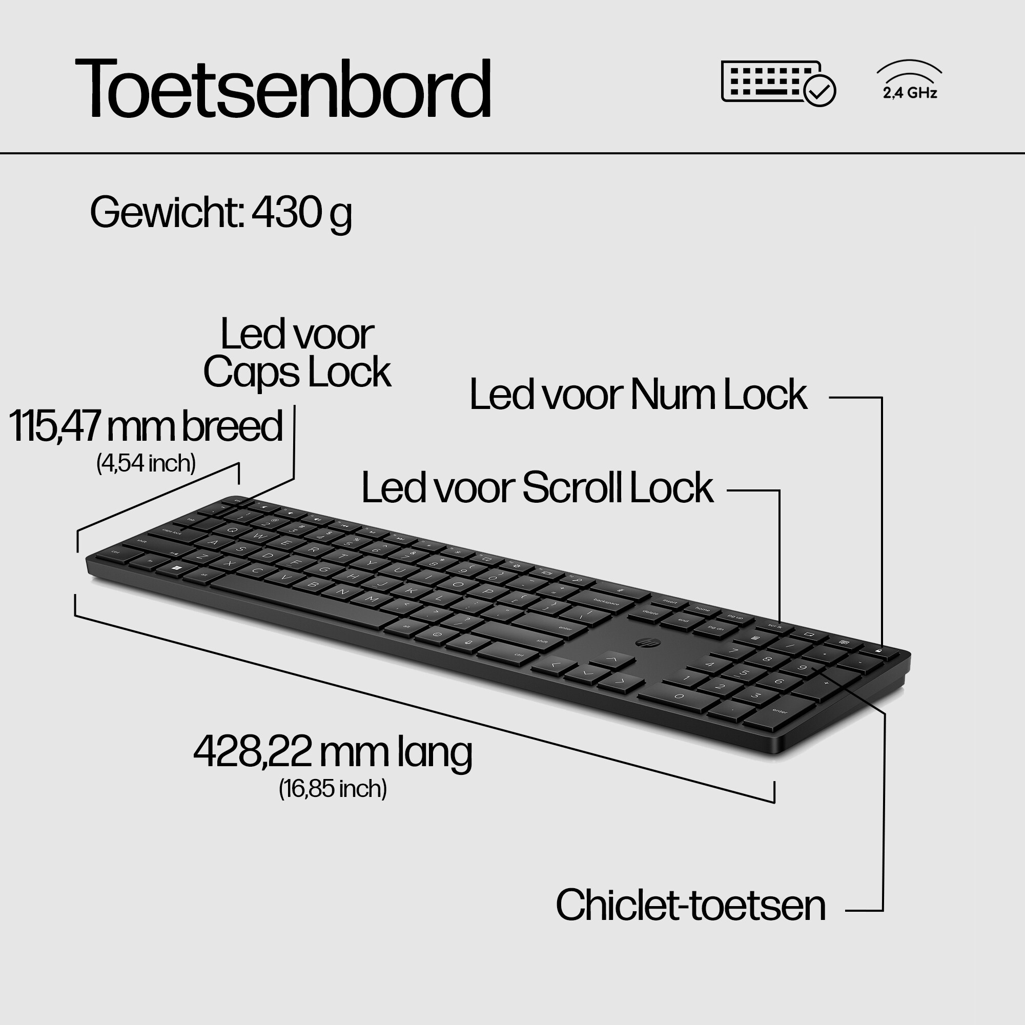 HP 650 draadloze toetsenbord- en muiscombinatie - Afbeelding 8