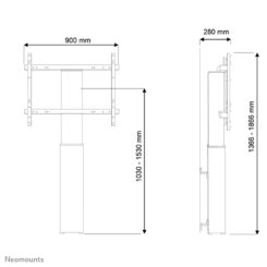 Neomounts PLASMA-W2250BLACK TV vloerstandaard 42-100" - wand - gemotoriseerd - Afbeelding 3