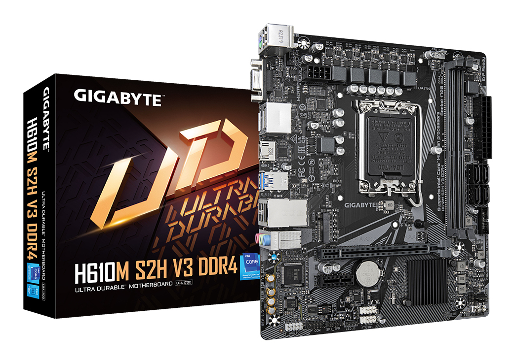 GIGABYTE H610M S2H V3 DDR4 moederbord Intel H610 Express LGA 1700 micro ATX - Afbeelding 2