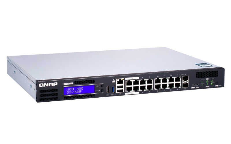 QNAP QGD-1600P Managed Gigabit Ethernet (10/100/1000) Power over Ethernet (PoE) 1U Zwart, Grijs - Afbeelding 7