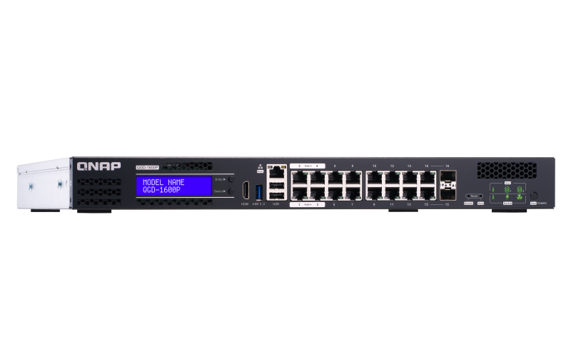 QNAP QGD-1600P Managed Gigabit Ethernet (10/100/1000) Power over Ethernet (PoE) 1U Zwart, Grijs - Afbeelding 3